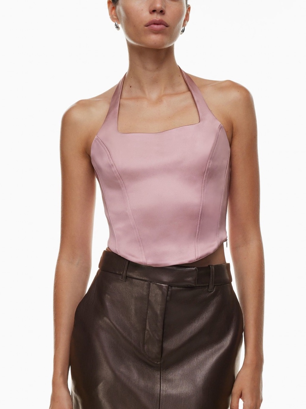 Aritzia Wilfred New Dusk Satin Bustier In Claremont Size XS